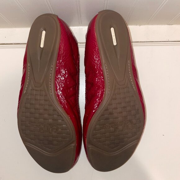 Cole Haan Nike Air Red Patent Leather Ballet Flats with Bow and Tassel Size 7B - Picture 4 of 15